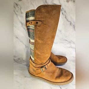 UGG Tan Plaid Winter Boots